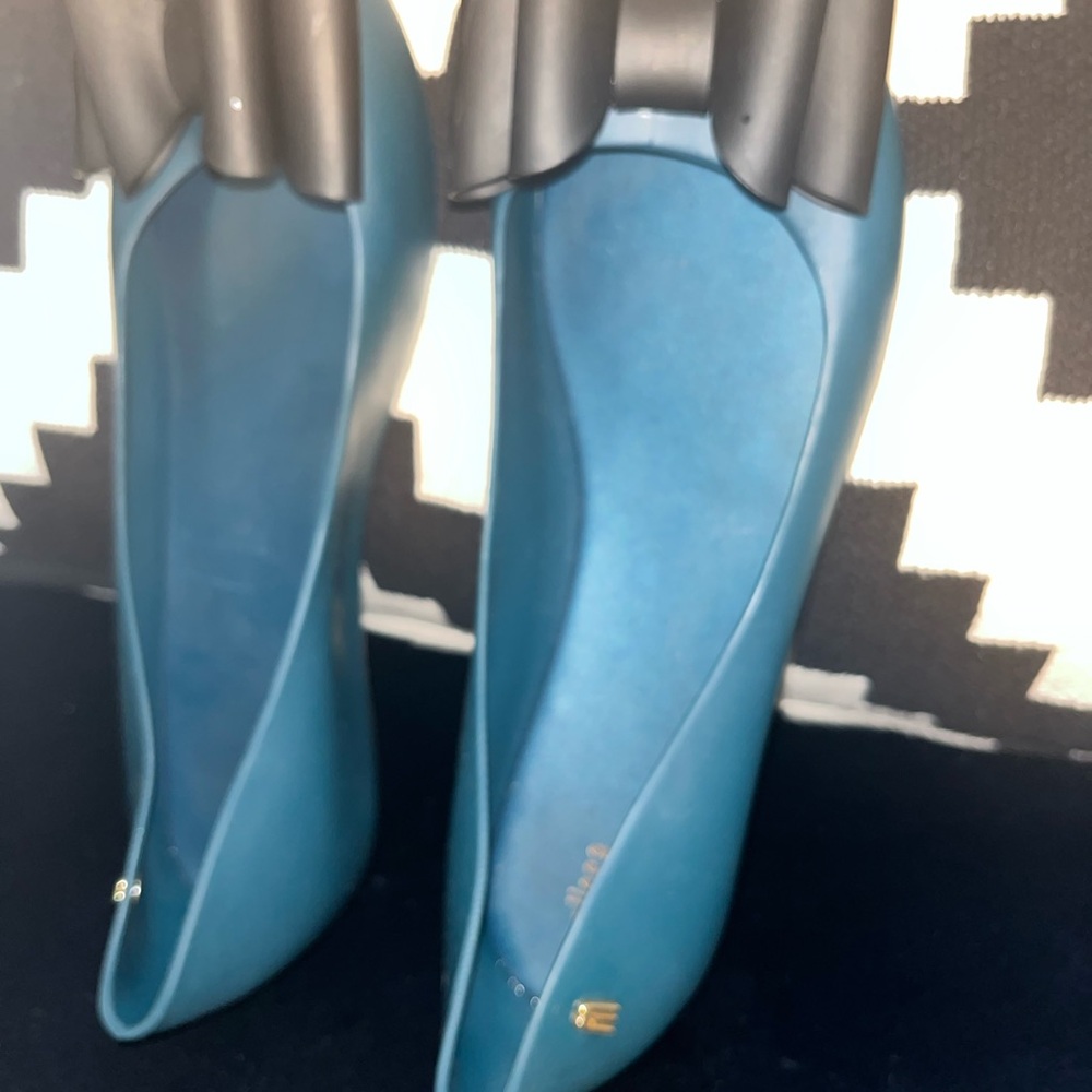 ❣️MELISSA ~ Teal & Black ~ Ultragirl Bow Flats❣️